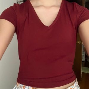 Red v neck crop top wild fable target